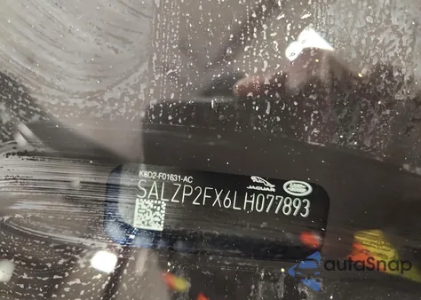 2020 Land Rover Range Rover Evoque Se z USA, uszkodzony, nr VIN SALZP2FX6LH077893